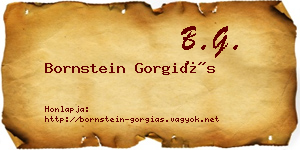 Bornstein Gorgiás névjegykártya